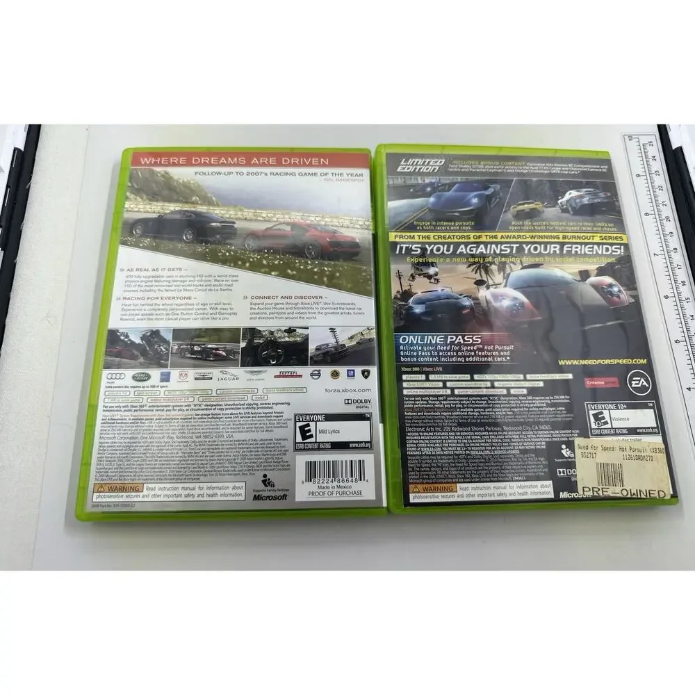 Xbox 360 2 Game Bundle Need For Speed Hot Pursuit Forza Motorsports 4 Tested